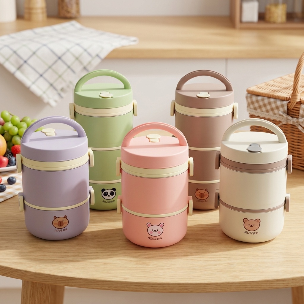Baby Food Warmer Portable - 304 스테인리스 스틸 보온 도시락 세트