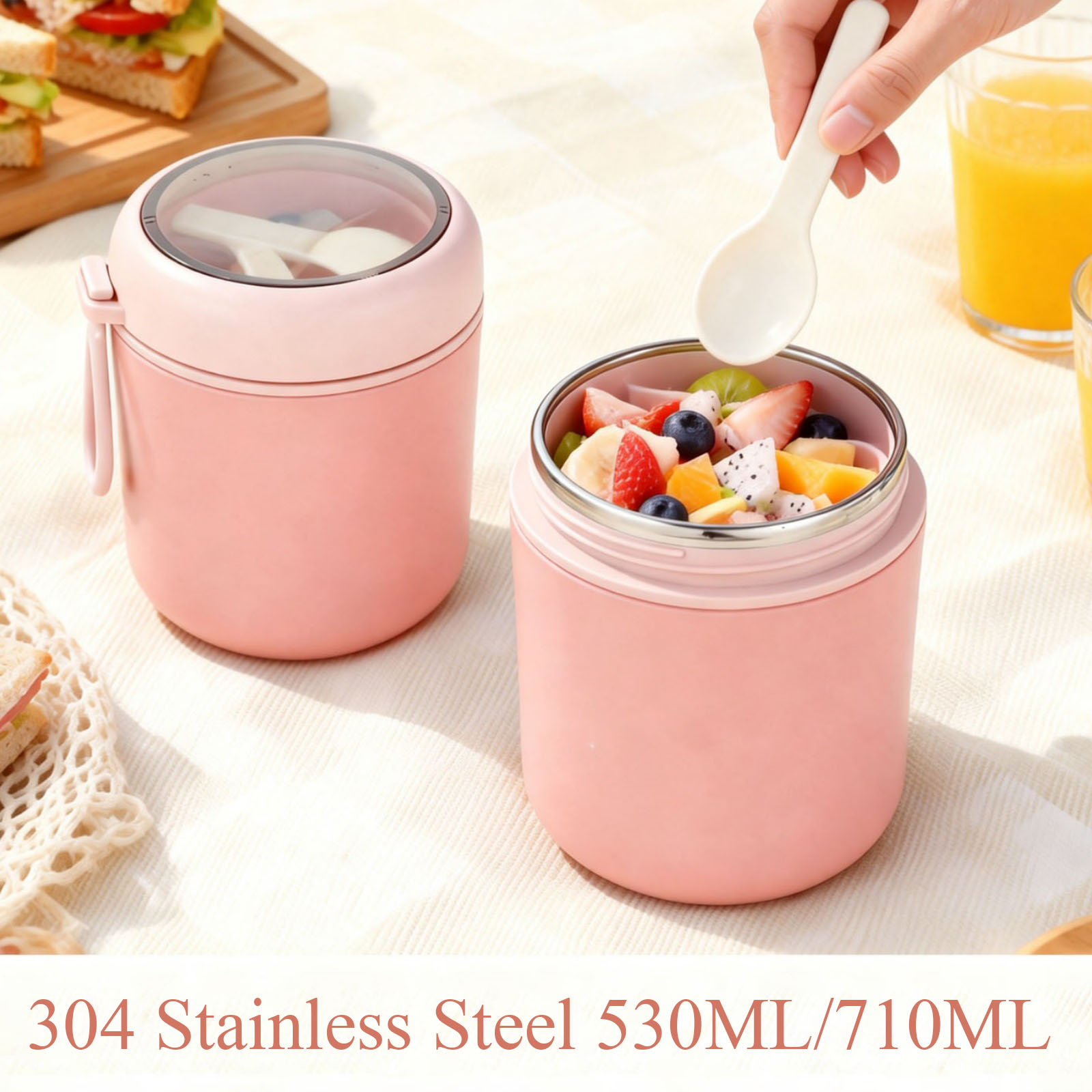 Baby Food Warmer Portable - 뜨거운 음식용 진공 단열 식품 용기,
