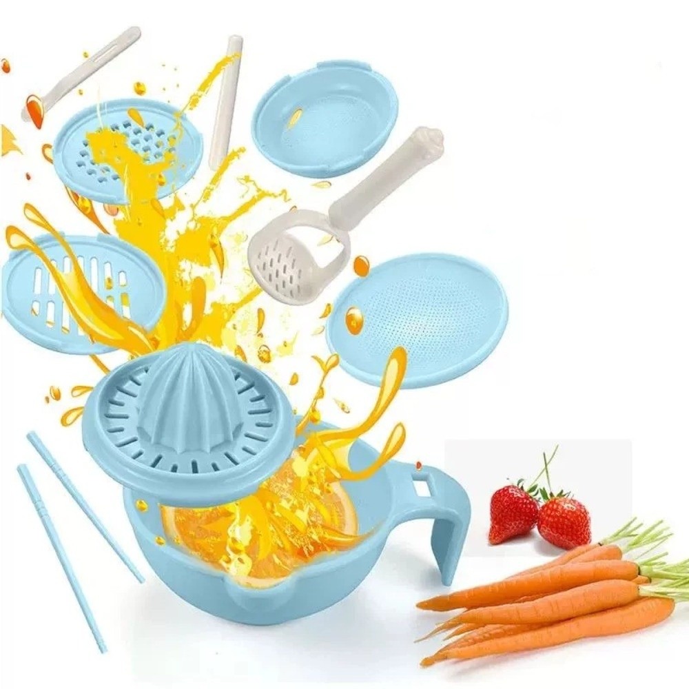 Baby Food Grinding Bowl - 단색 아기 음식 분쇄기 수제 다기능