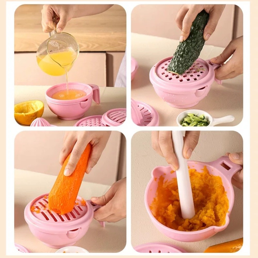 Baby Food Grinding Bowl - 단색 이유식 분쇄 그릇 수제 다기능