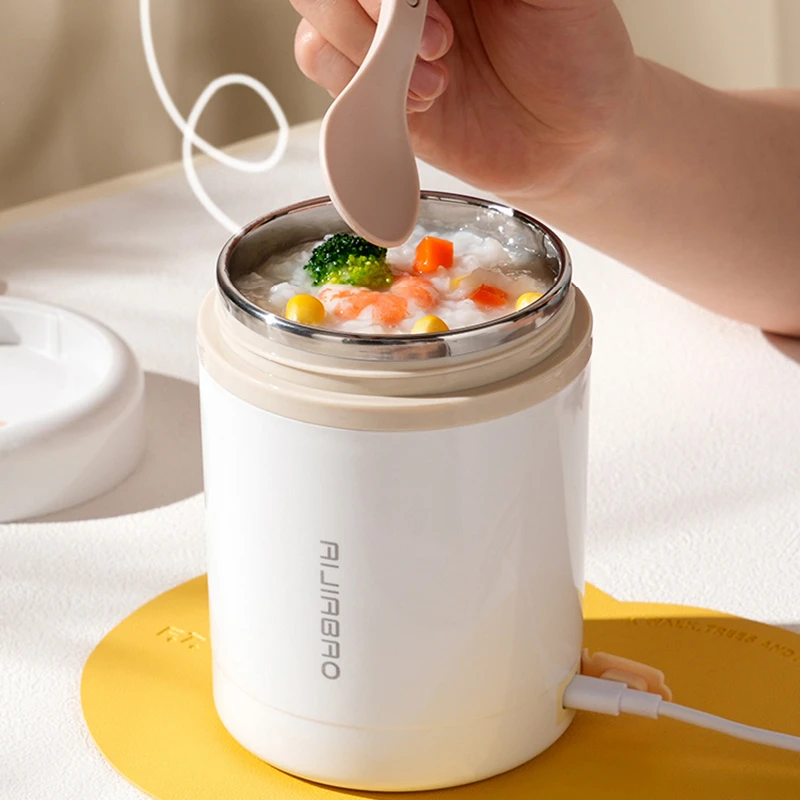 Baby Food Warmer Portable - 600ML USB 전기 난방 도시락 상자