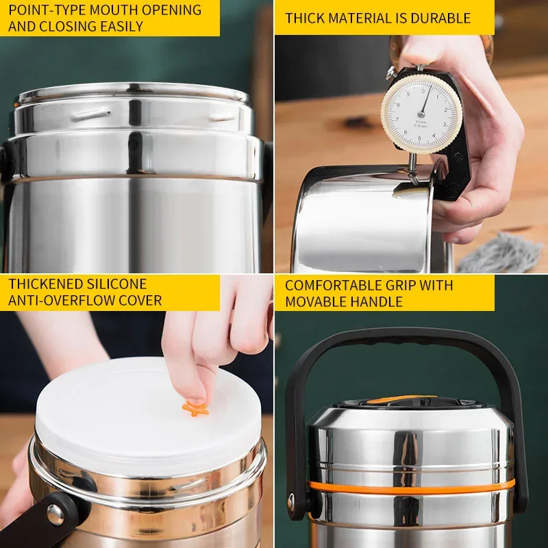 스테인레스 스틸 진공 열 도시락 상자 대용량 여러 레이 - Baby Food Warmer Portable 리뷰 및 가격