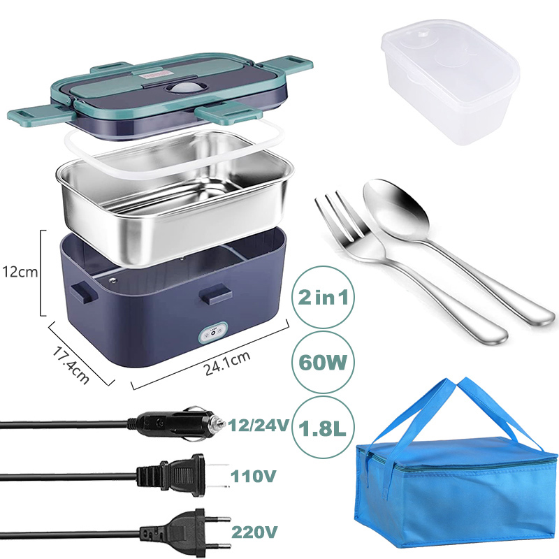 60W 빠른 전기 난방 도시락 상자 이중 사용 자동차  - Baby Food Warmer Portable 리뷰 및 가격